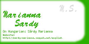 marianna sardy business card